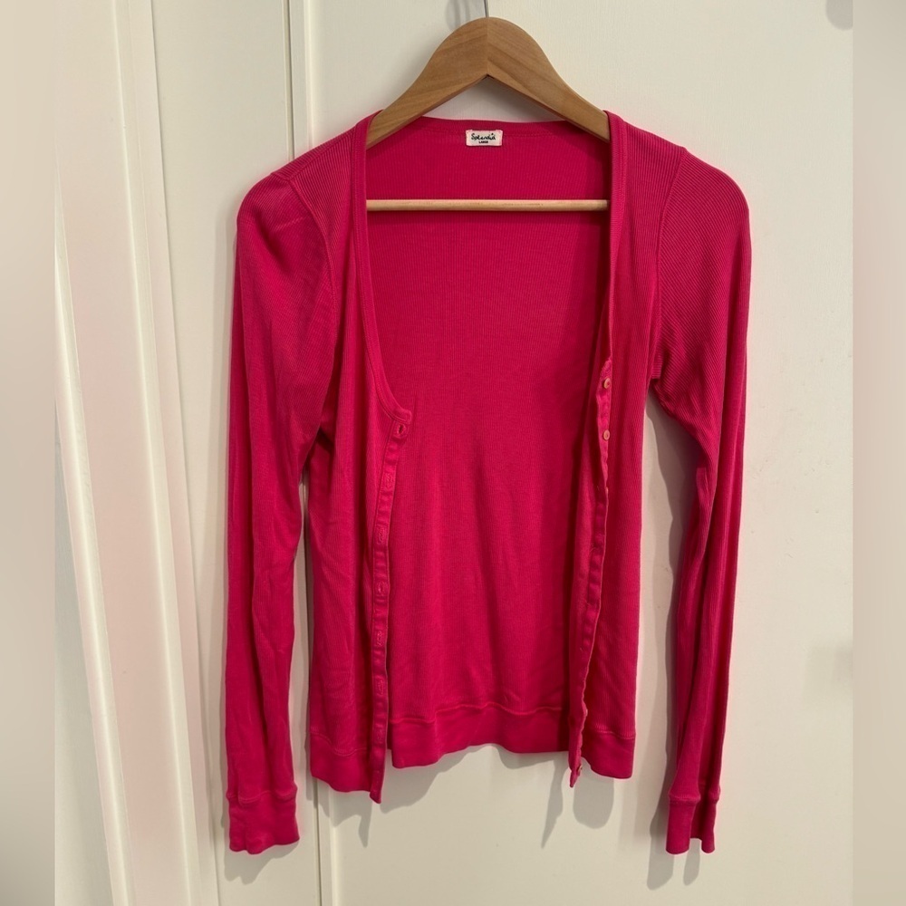 Splendid Ribbed  Sweater Cardigan - Picture 3 of 3